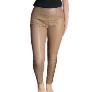 Ci Sono Beige Faux Leather Skinny Pants – Warm Lined – Size